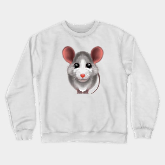 Cute Mouse Drawing Crewneck Sweatshirt by Play Zoo